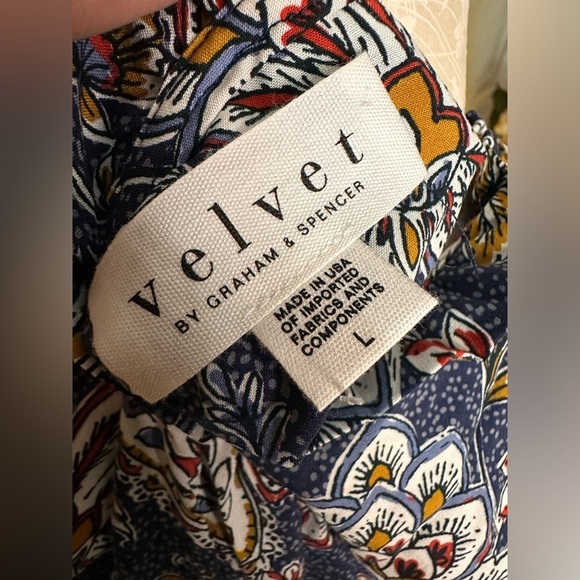 Velvet by Graham & Spencer Floral Mini Dress - Blue and Red - Picture 6 of 10